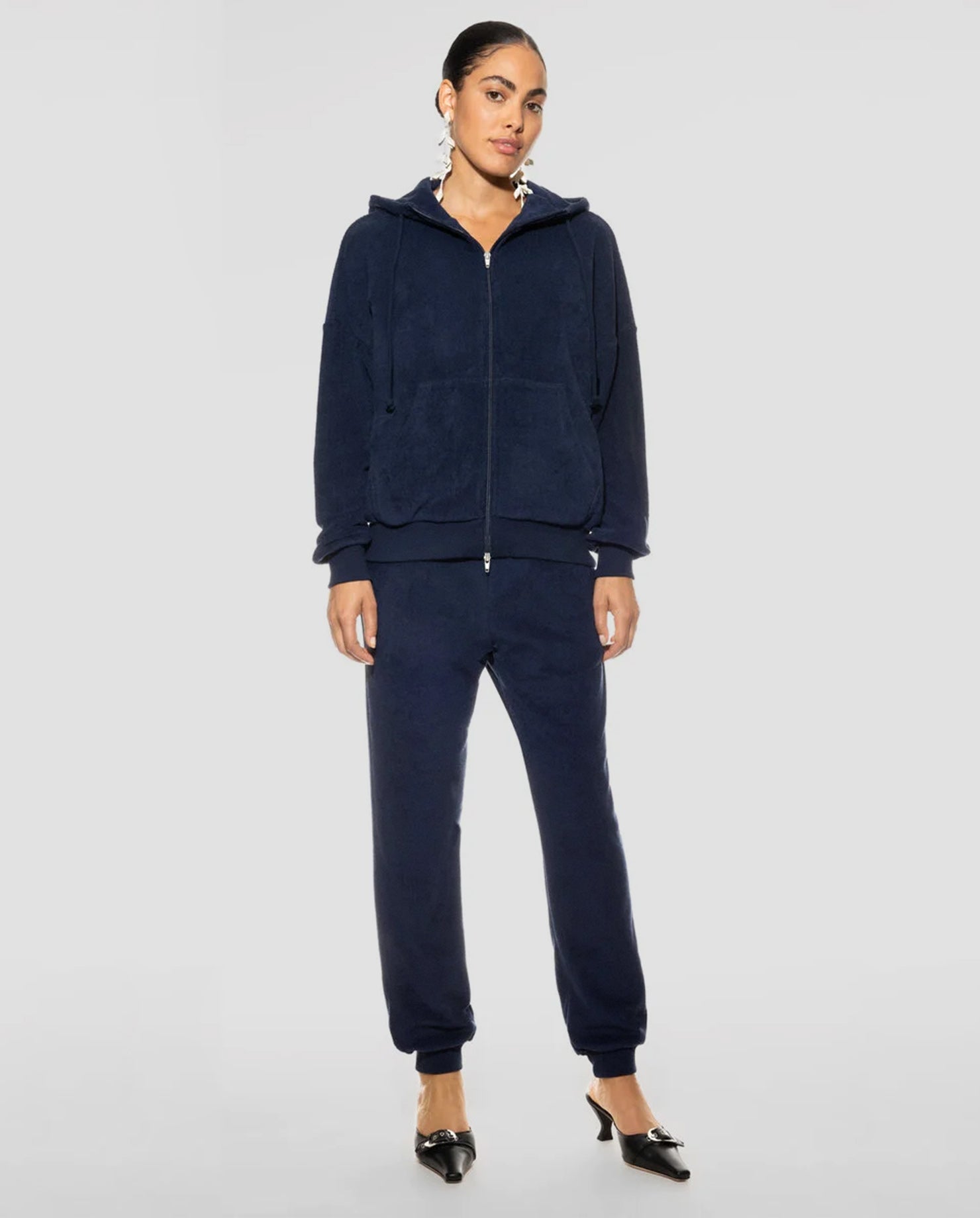 Hooded Cardigan Rebeca Series Blue