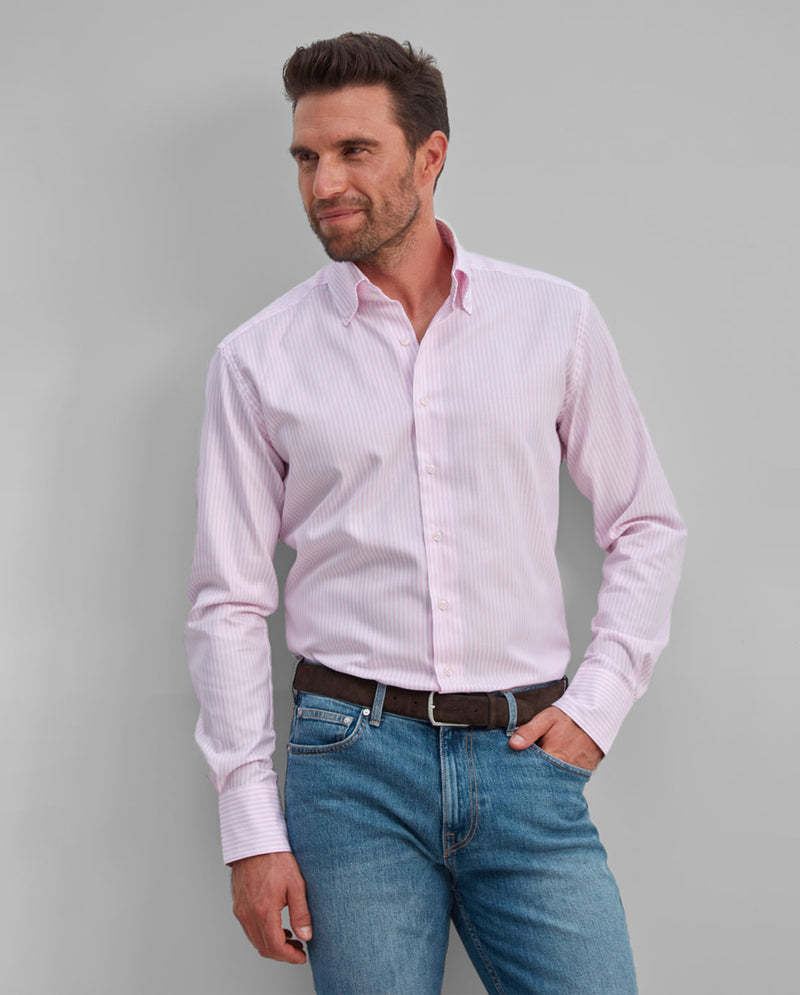 Classic fit shirt with stripes